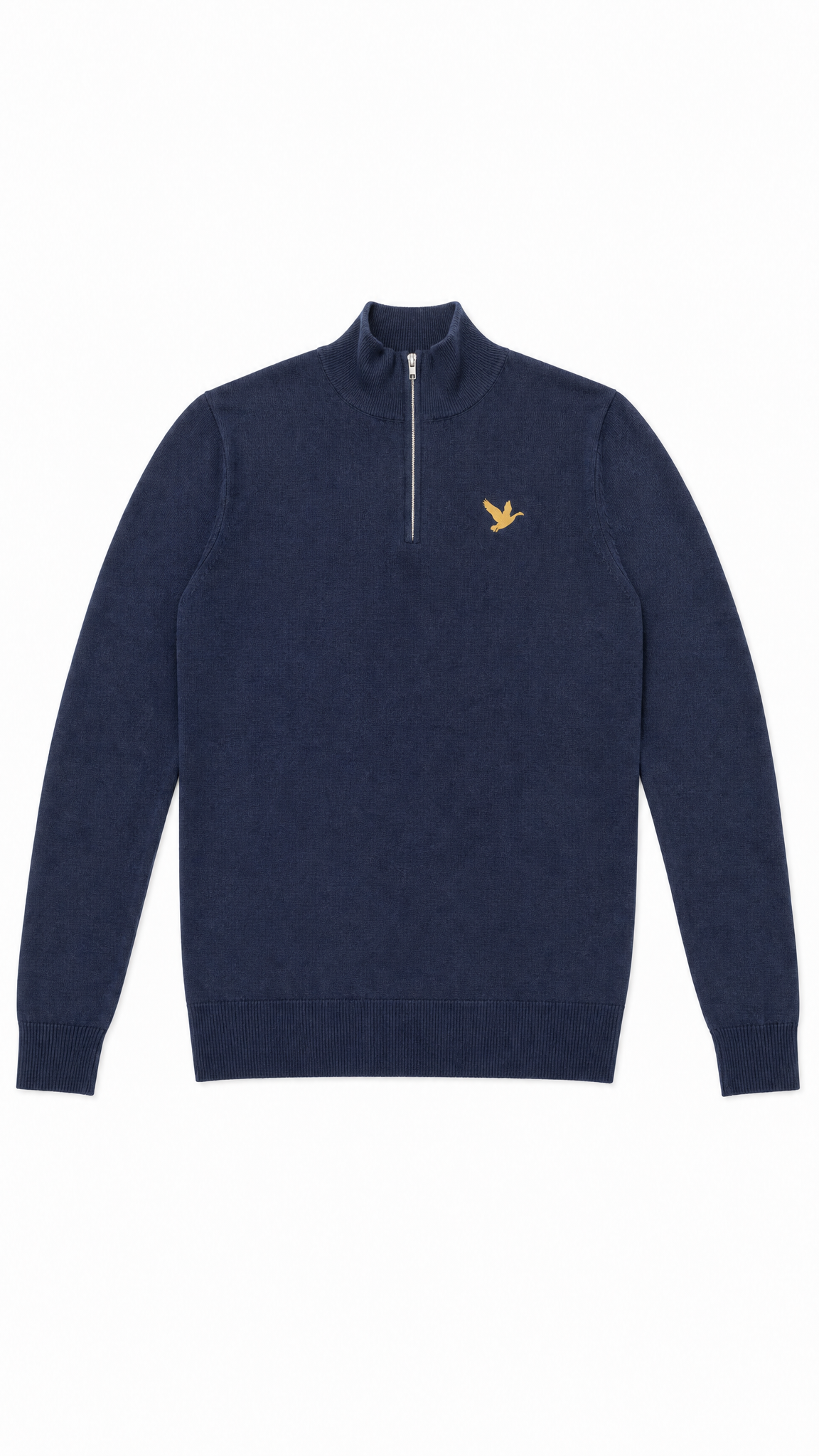 Soft-Touch Cotton Quarter-Zip Sweater